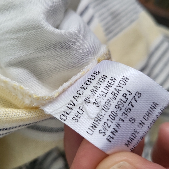 NWT Olivaceous Rayon Linen Striped Pants Size S - Picture 7 of 8